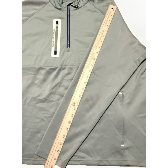 Peter Millar Mens XL Hyperlight Weld Hybrid Stretch Jacket 1/4 Zip Pullover Gray - Picture 13 of 13